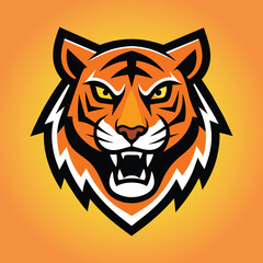 Tiger mascot logo design tiger vector illustration