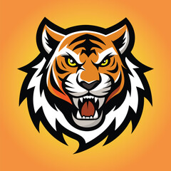 Tiger mascot logo design tiger vector illustration