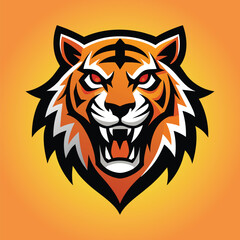 Tiger mascot logo design tiger vector illustration