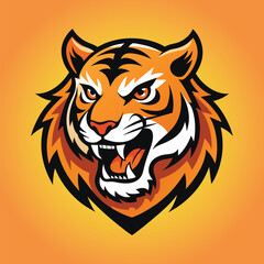 Tiger mascot logo design tiger vector illustration