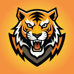 Tiger mascot logo design tiger vector illustration