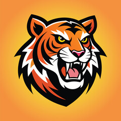 Tiger mascot logo design tiger vector illustration