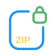 zip icon. encrypted zip file icon. icon about email