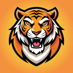 Tiger mascot logo design tiger vector illustration