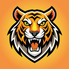 Tiger mascot logo design tiger vector illustration