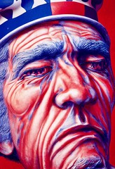 Abstract portrait of Uncle Sam