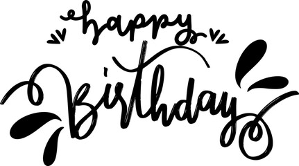 HappyBirthday handlettering