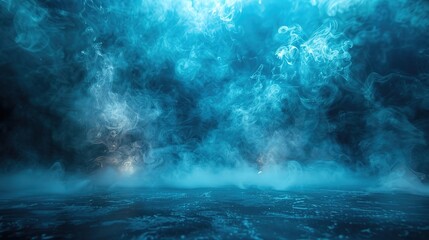 blue smoky studio background