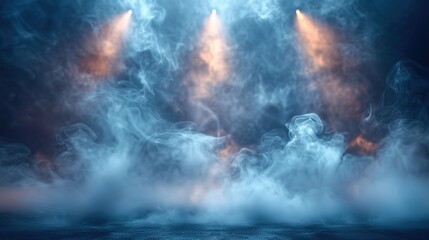 blue smoky studio background