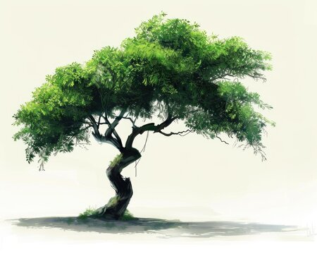Old and Beautiful Banzai Tree - A Hobbyist's Art in Green Nature
