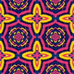 Seamless Ikat ethnic traditional pattern geometric abstract folklore ornament Tribal ethnic illustration background