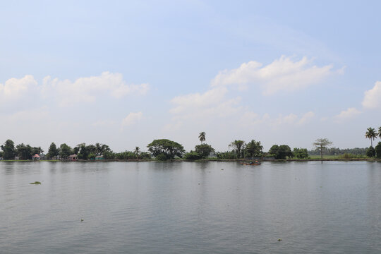 Small island in the middle of the lake