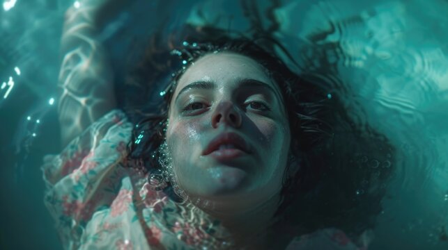 Shrill woman. Emotional scene. AI generative.