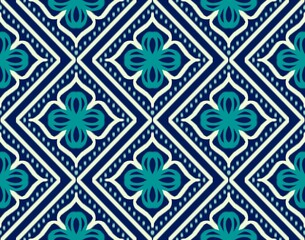 Seamless Ikat ethnic traditional pattern geometric abstract folklore ornament Tribal ethnic illustration background