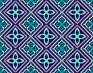 Seamless Ikat ethnic traditional pattern geometric abstract folklore ornament Tribal ethnic illustration background