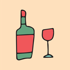 cocktail. drink. drink. alcohol bar. beach bar. color doodle drawing. Doodle. vector. on a colored background. beautiful colors. sweet. ice. chilled. the fever is quenching.