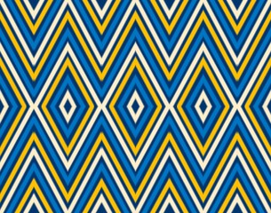 Seamless Ikat ethnic traditional Textile pattern geometric abstract folklore ornament Tribal ethnic illustration background design for print, clothing, scarf