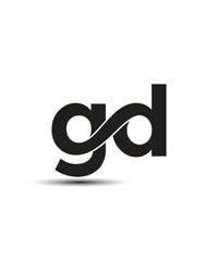 GD  typography logo ,litter logo , 