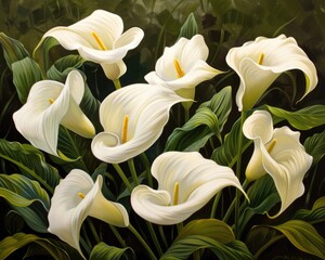 White Calla Lilies - Beautiful Blooming Floral Lily Symbolizing Purity