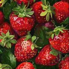 Ripe red strawberries. Berry background. Healthy nutrition, vitamins.