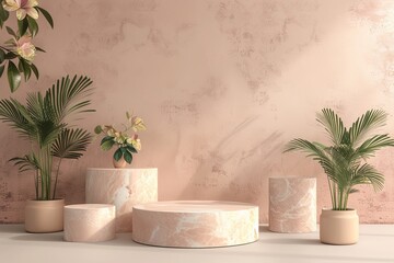 Group of Potted Plants on Table