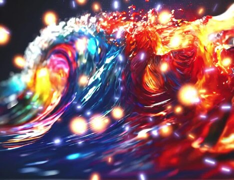 cool modern wallpaper background showing a mixed colored wave