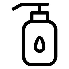 sanitizer line icon isolated on white background