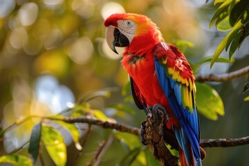 Obraz premium Beija Flor Perched on Flower: Close-up Nature Shot of Colorful Bird with Feathery Wings and Bill