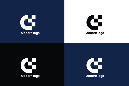 letter c logo, letter d logo, letter cd logo, letter cc geometric logo, logomark
