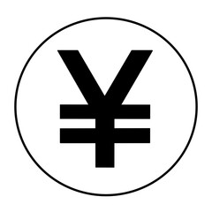 Japanese yen symbol Icons illustration