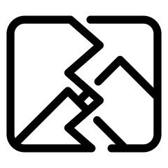 picture line icon isolated on white background