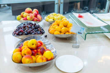 Fresh Fruit Selection on Buffet Table