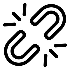 link line icon isolated on white background