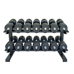 Gym Dumbbell rack isolated on transparent background