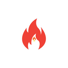 Fire,flame vector easy,flamable red