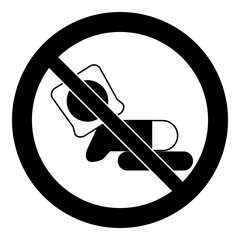 Plastic bag warning sign icon, danger of suffocation. To avoid the danger of suffocation, keep away from babies and children, vector illustration.