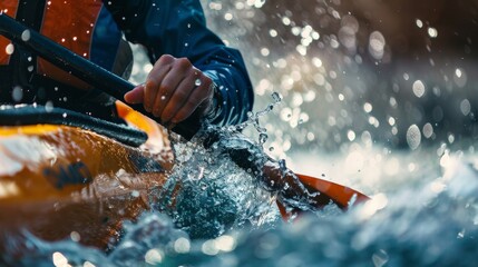 kayaking in the river