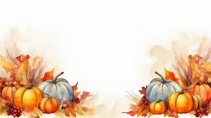 Creative greeting cards blank template illustration of Thanksgiving Day in vintage mood