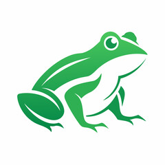 Green Nature Frog Logo Vector Illustration