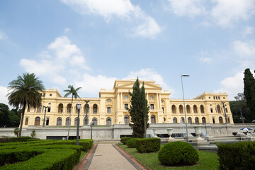 Fototapeta premium The Museu Paulista of the University of Sao Paulo (commonly known in Sao Paulo and all Brazil as Museu do Ipiranga) is a Brazilian history museum