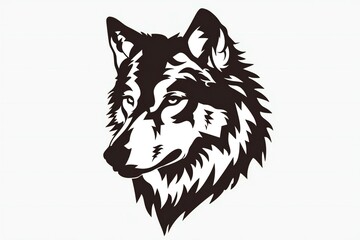Wolf head on a white background,  Vector illustration for your design