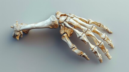 Real bones of a real hand of a real monkey.