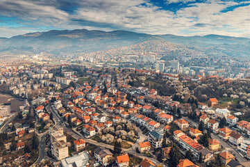 Sarajevo's breathtaking aerial panorama reveals the stunning beauty of Bosnia and Herzegovina's...