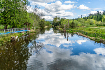Fototapeta premium Sammamish River In Kenmore