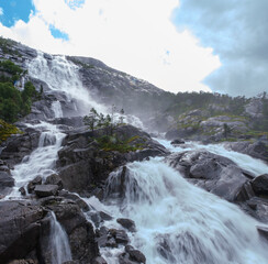 Waterfall in the mountains