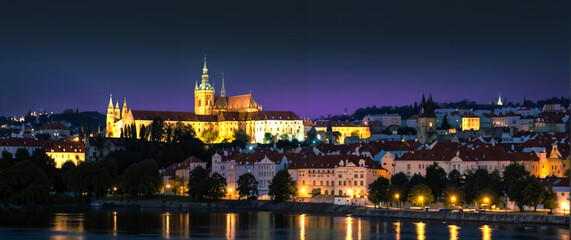 Prague Castle at night