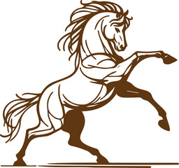 Horse Basic vector illustration with a minimalist sketch