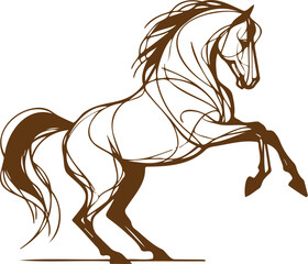 Horse Clean and minimal vector sketch of a horse