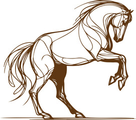 Horse Classy vector sketch of a horse with minimalist design