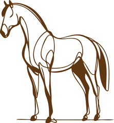 Horse Classy vector sketch drawing of a horse